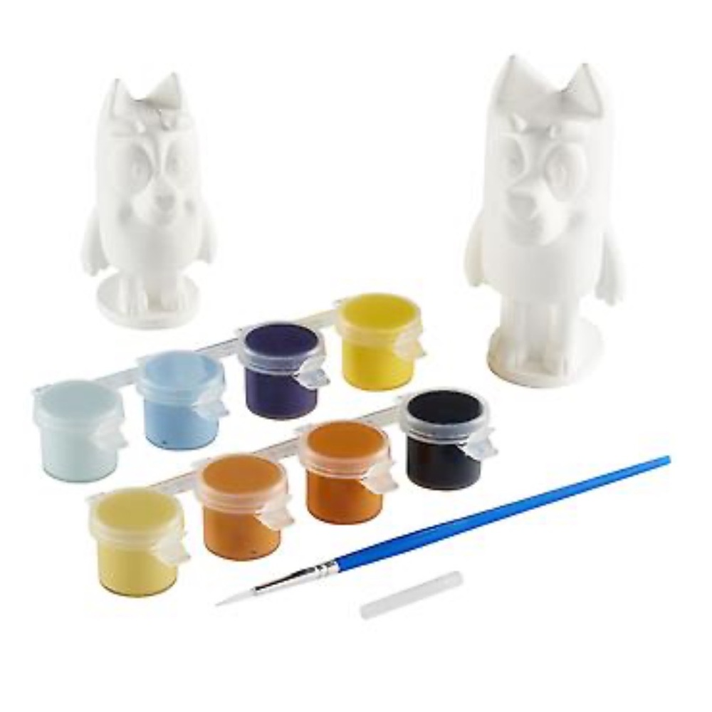 Bluey & Bingo Paint-Up Plaster Figure set - Picture 2 of 5